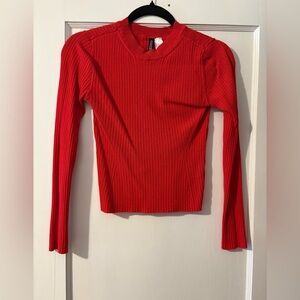 H&M Divided long Sleeve Red Sweater